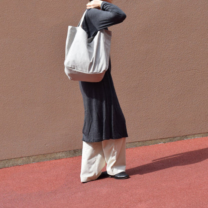 《フレンチミリタリーコットンのシンプルトートバッグ（3色）》Cecil（セシル／BG303） | ateliers PENELOPE