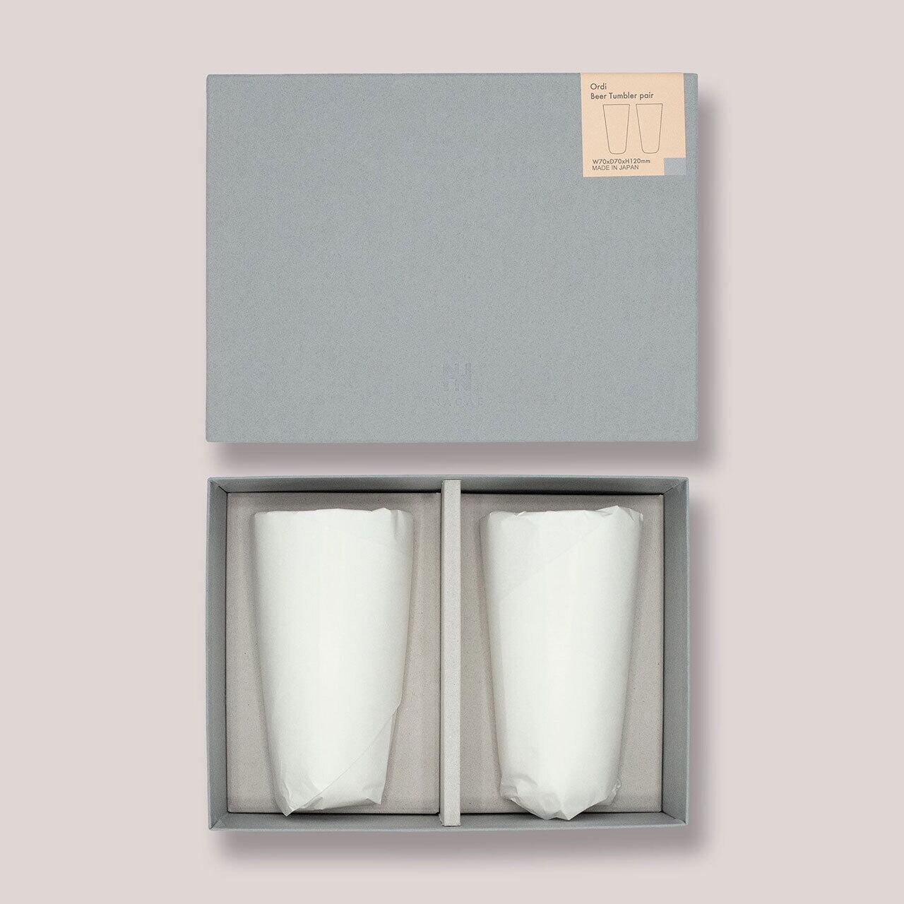 《シンプルな北欧風デザインの錫製ビアタンブラー（ペア）》Ordi ビアタンブラー ペア｜NAGAE+