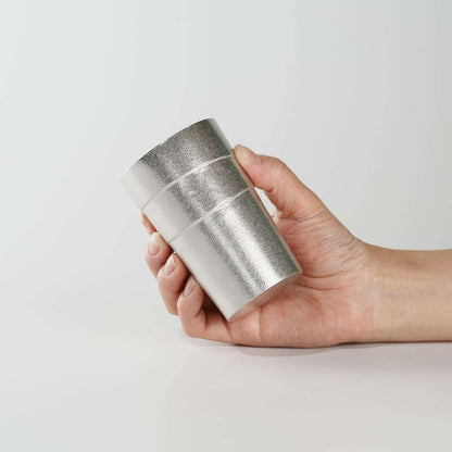 《錫（純度99.99%）の酒器・ビールタンブラー2個セット》静波 ビールタンブラー（2個セット）｜銀雅堂