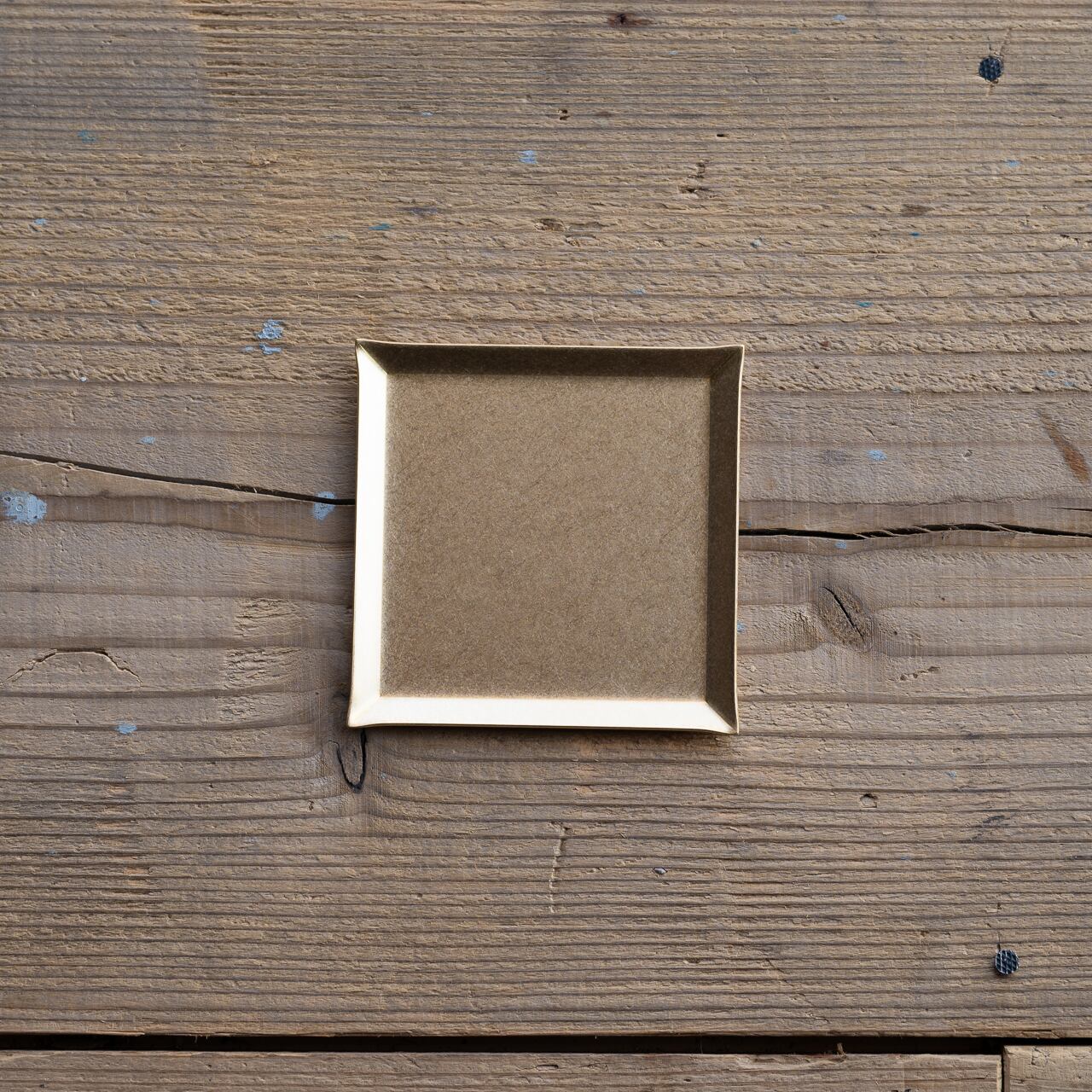 《真鍮のスクエアトレイ（75mm×75ｍｍ）つや無し｜つや有り》a.278オリジナル