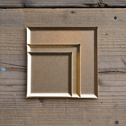 《真鍮のスクエアトレイ（120mm×120ｍｍ）つや無し｜つや有り》a.278オリジナル