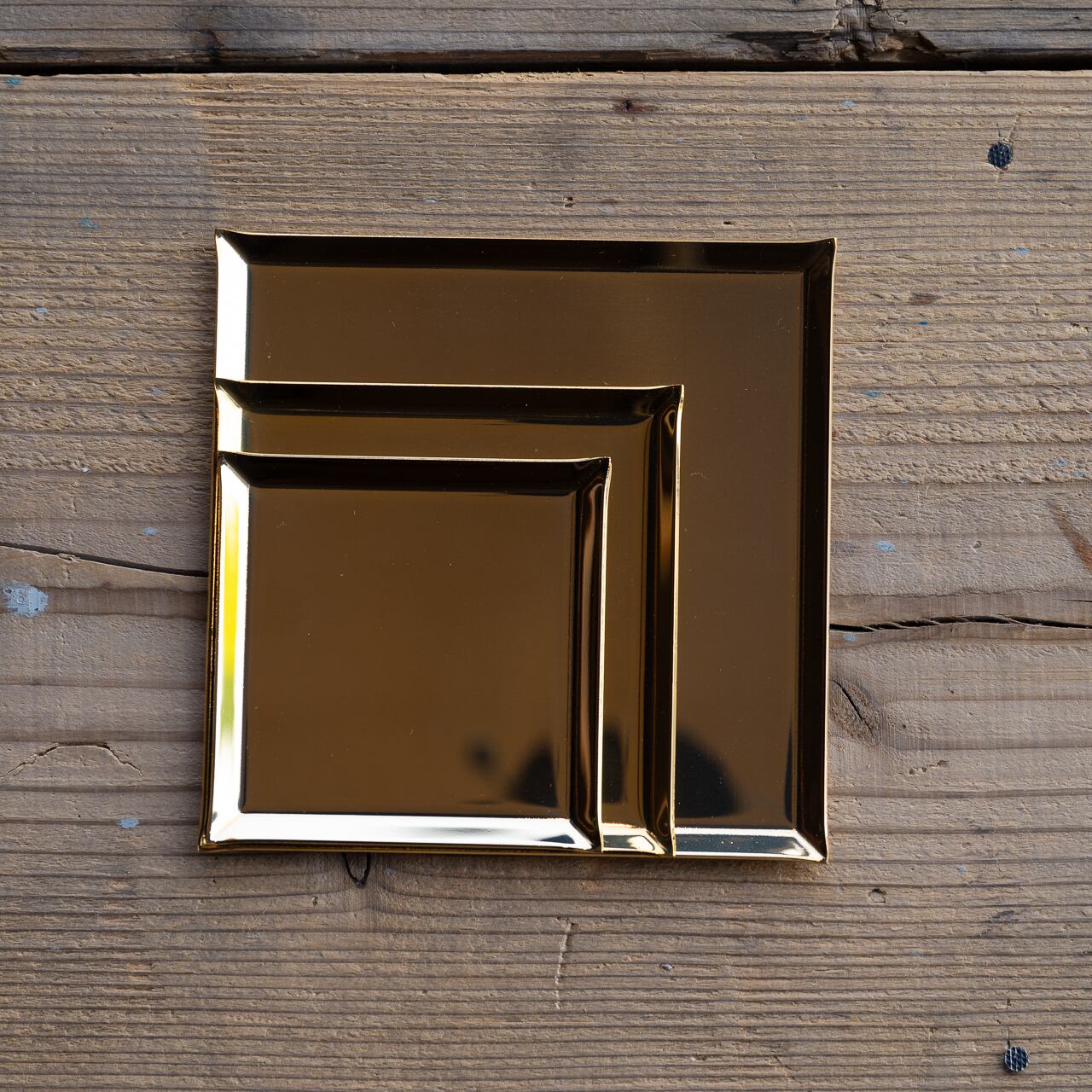 《真鍮のスクエアトレイ（120mm×120ｍｍ）つや無し｜つや有り》a.278オリジナル