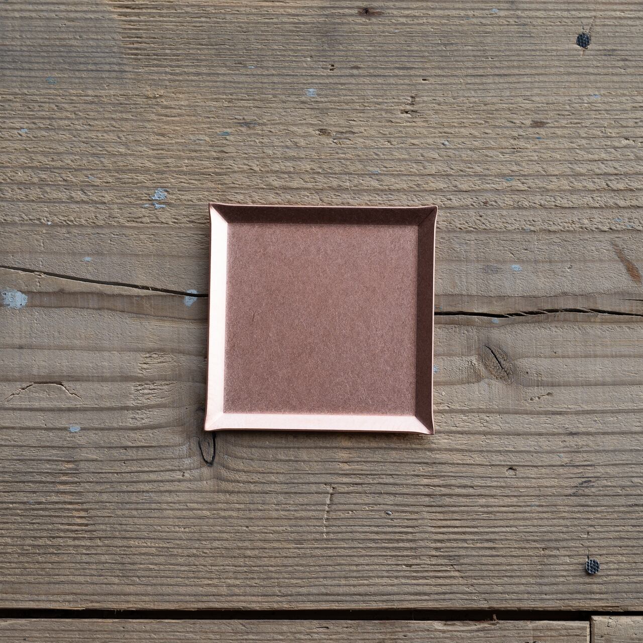 《銅のスクエアトレイ（75mm×75ｍｍ）つや無し｜つや有り》a.278オリジナル