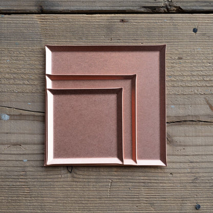 《銅のスクエアトレイ（75mm×75ｍｍ）つや無し｜つや有り》a.278オリジナル