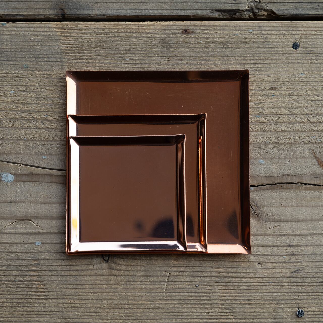 《銅のスクエアトレイ（75mm×75ｍｍ）つや無し｜つや有り》a.278オリジナル