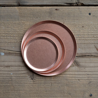 《銅のラウンドトレイ（φ120mm）つや無し｜つや有り》a.278オリジナル