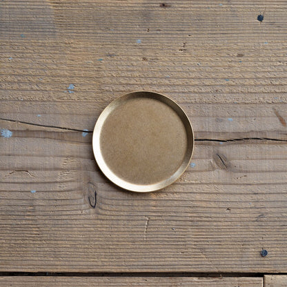 《真鍮のラウンドトレイ（φ75mm）つや無し｜つや有り》a.278オリジナル