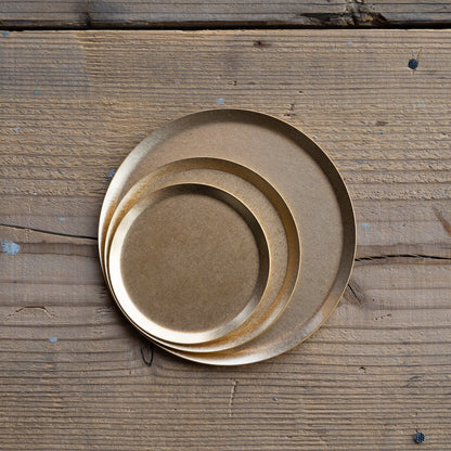 《真鍮のラウンドトレイ（φ120mm）つや無し｜つや有り》a.278オリジナル