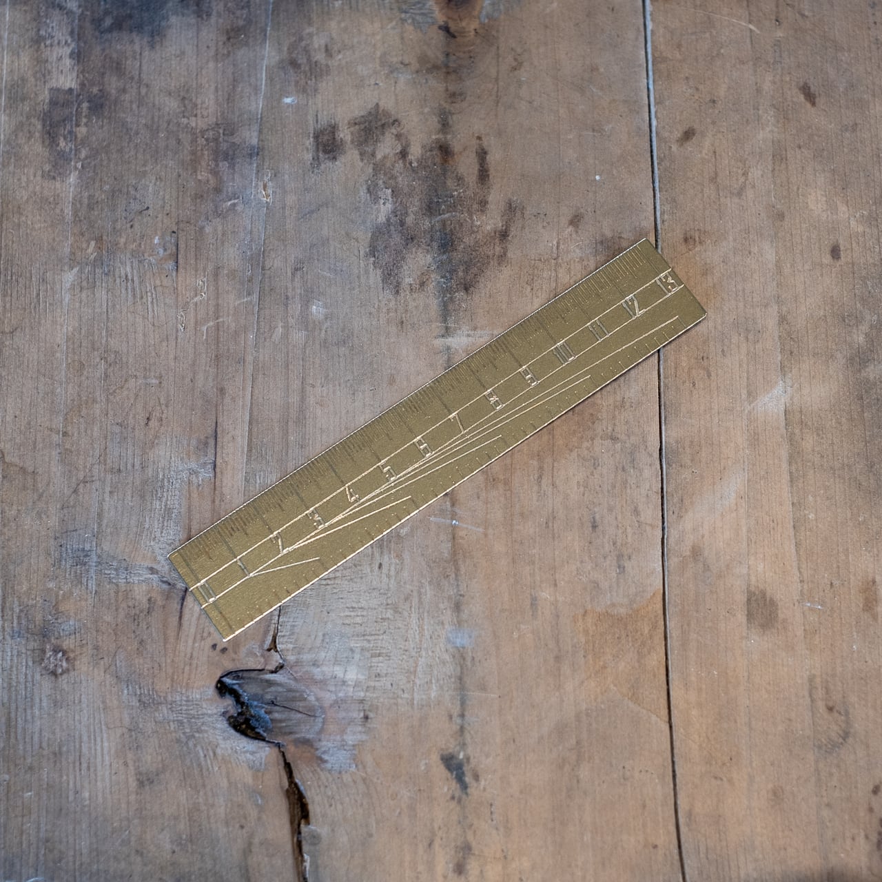 《真鍮の定規130ｍｍ》5inch Ruler | Lue -handcraft