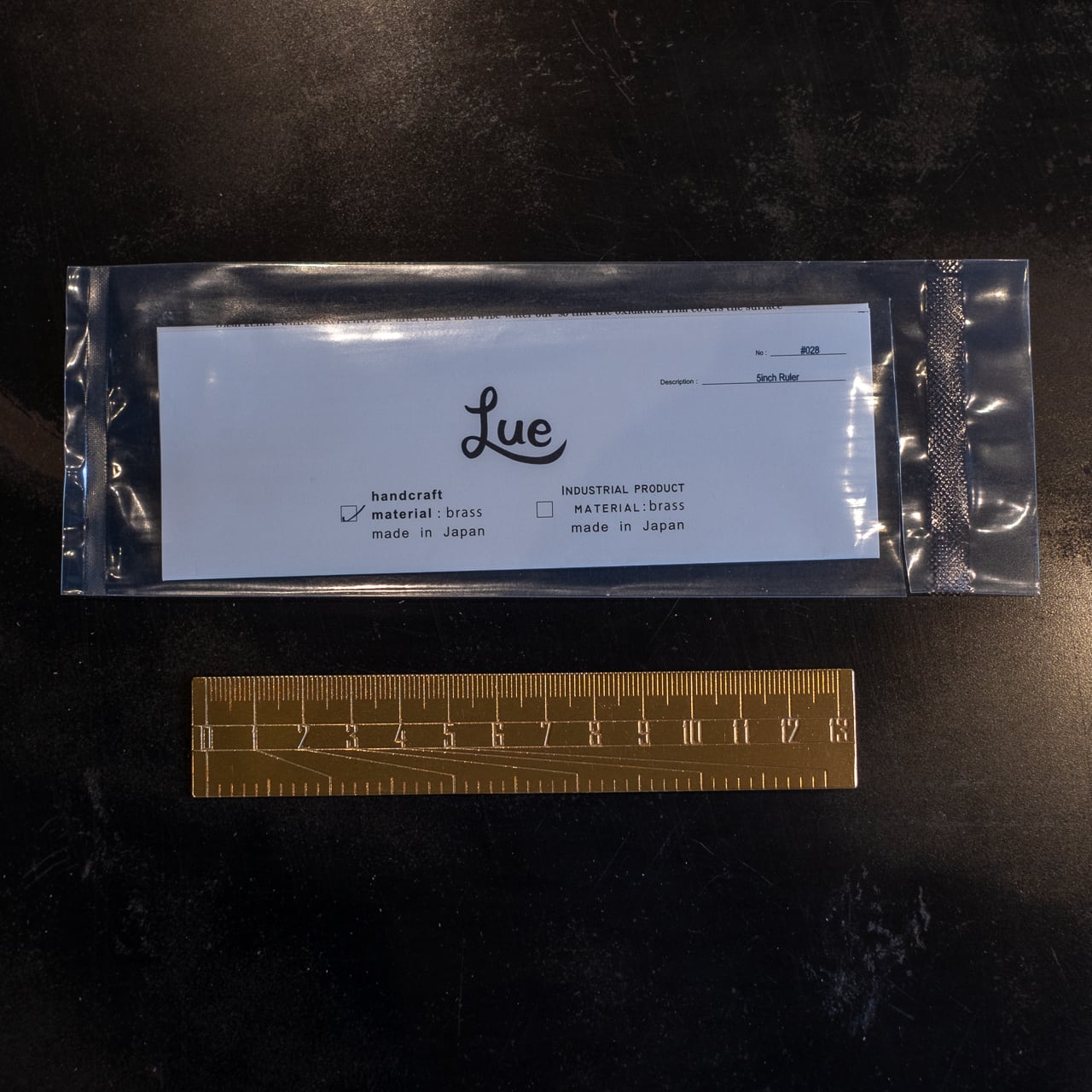 《真鍮の定規100ｍｍ》10cm Ruler | Lue -handcraft