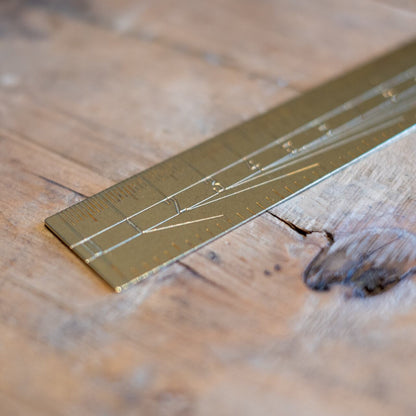 《真鍮の定規100ｍｍ》10cm Ruler | Lue -handcraft