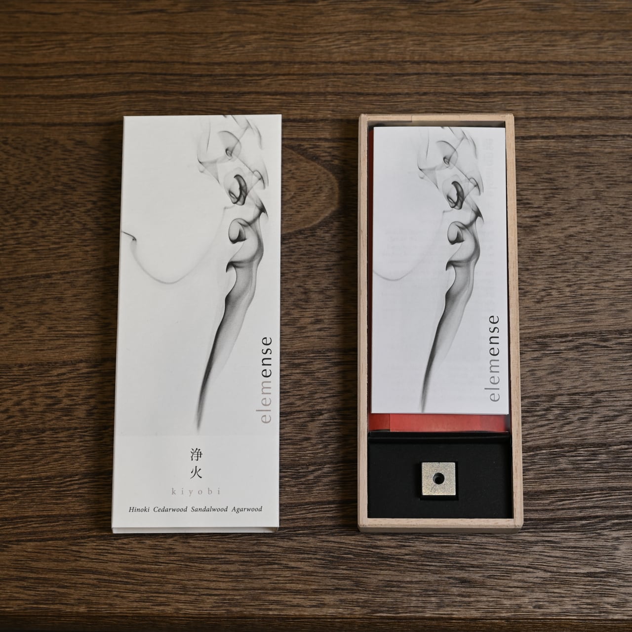 《5つのエレメントから想像を広げた5種類のお香 | 40本入り | 香立てセット》incense | elemense