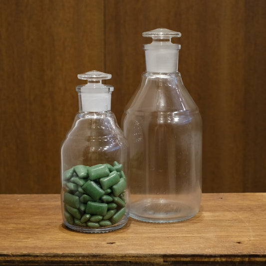 《ガラス蓋の保存瓶 250ml（目盛りなし）》保存瓶硝子栓 250 ブランク| BOROSIL LAB GLASS