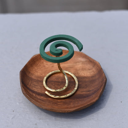 《ハンドメイド・真鍮製 蚊取り線香スタンド・蚊遣り（商品写真中の木製トレイは付属品です）》ハンドメイド・ジュエリーショップ muu jewelry works.