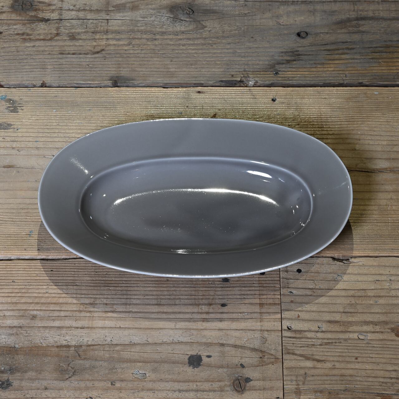 《ちょうどいいオーバルプレート》Oval Plate L - mist beige | yumiko iihoshi porcelain