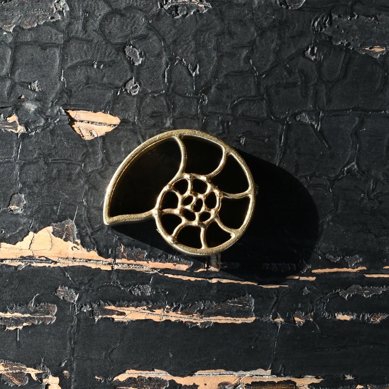 《オウムガイをモチーフにした真鍮鋳物のお香立て》Brass Incense holder "Nautilus（ノーチラス）”｜a.278オリジナル