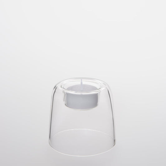 《深澤直人デザイン 耐熱ガラスのキャンドルホルダーH=70mm》Heat-resistand Glass Candle Holder 70mm | TG
