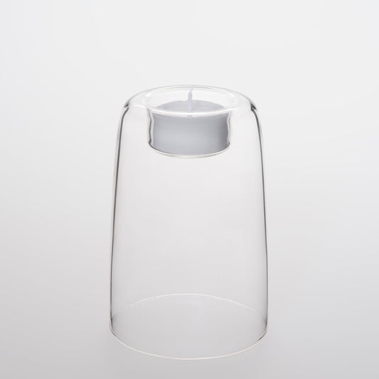 《深澤直人デザイン 耐熱ガラスのキャンドルホルダーH=120mm》Heat-resistand Glass Candle Holder 120mm | TG