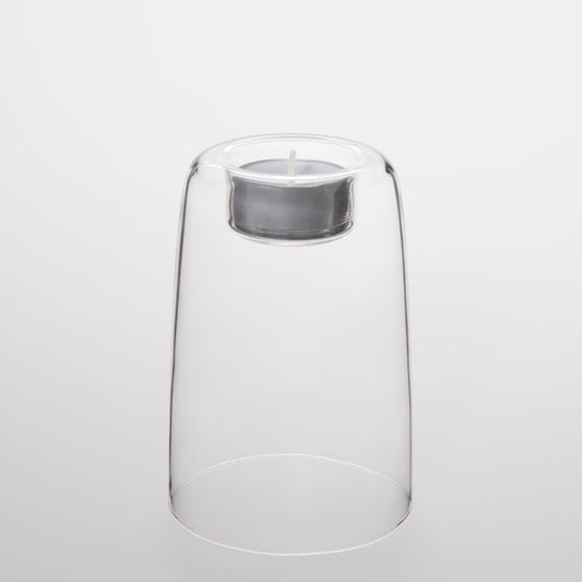 《深澤直人デザイン 耐熱ガラスのキャンドルホルダーH=120mm》Heat-resistand Glass Candle Holder 120mm | TG
