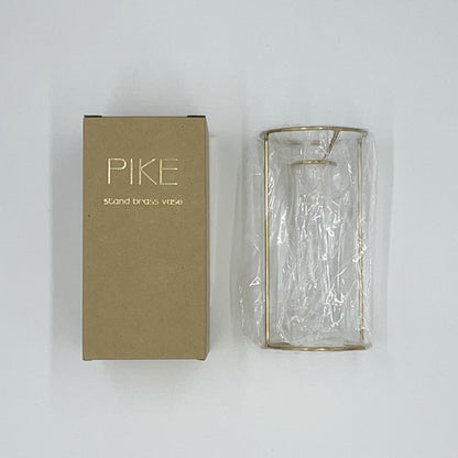《真鍮フレームとガラス管の一輪挿し》PIKE stand brass vase | WEST VILLAGE TOKYO