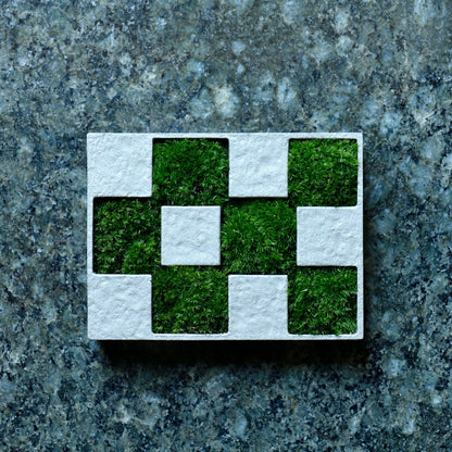 《アルミ鋳物の苔庭・水景色花器》市松庭園花器（本体のみ） | 銀雅堂