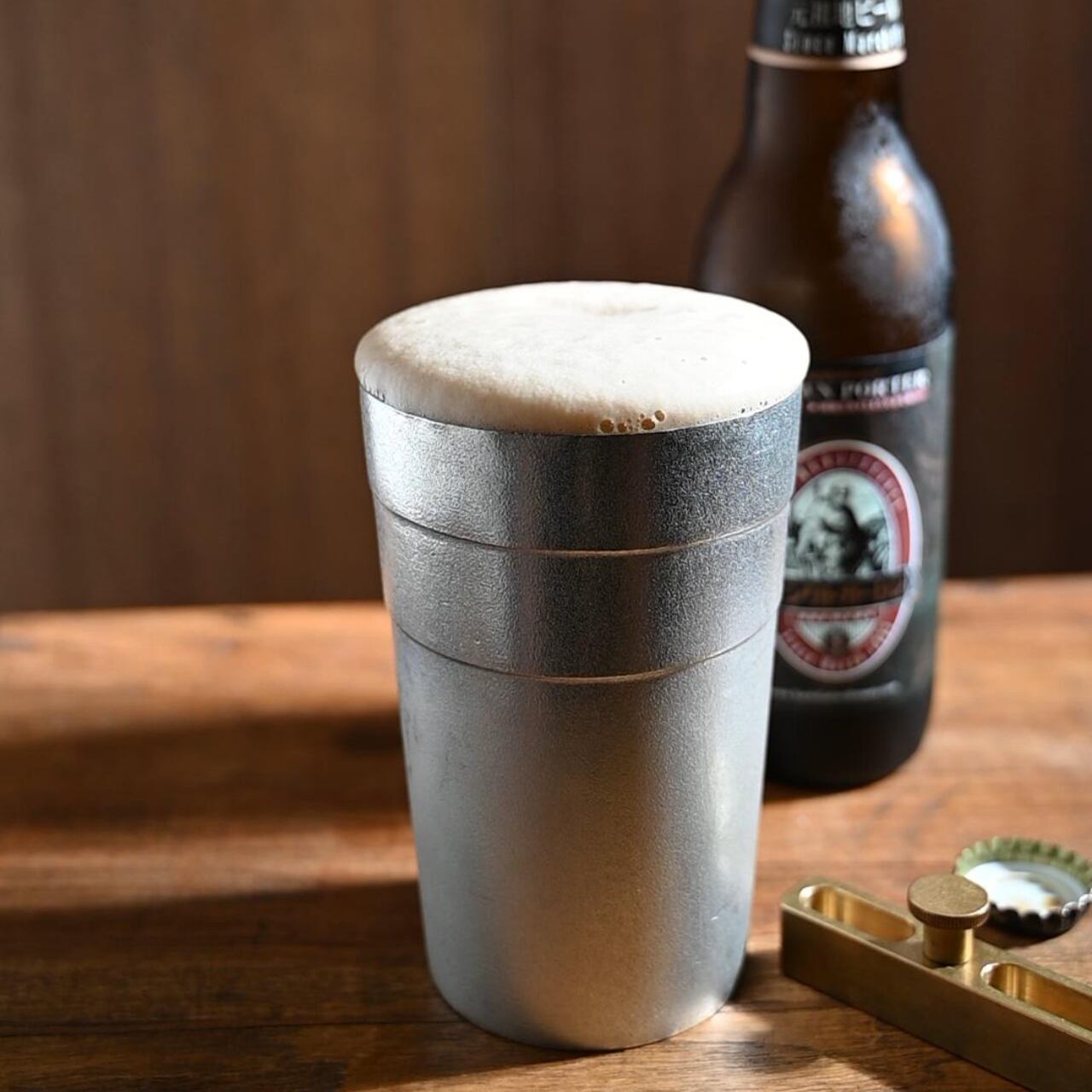 《錫（純度99.99%）の酒器・タンブラー（USパイント：475ml）》静波タンブラーL｜銀雅堂（ぎんがどう）