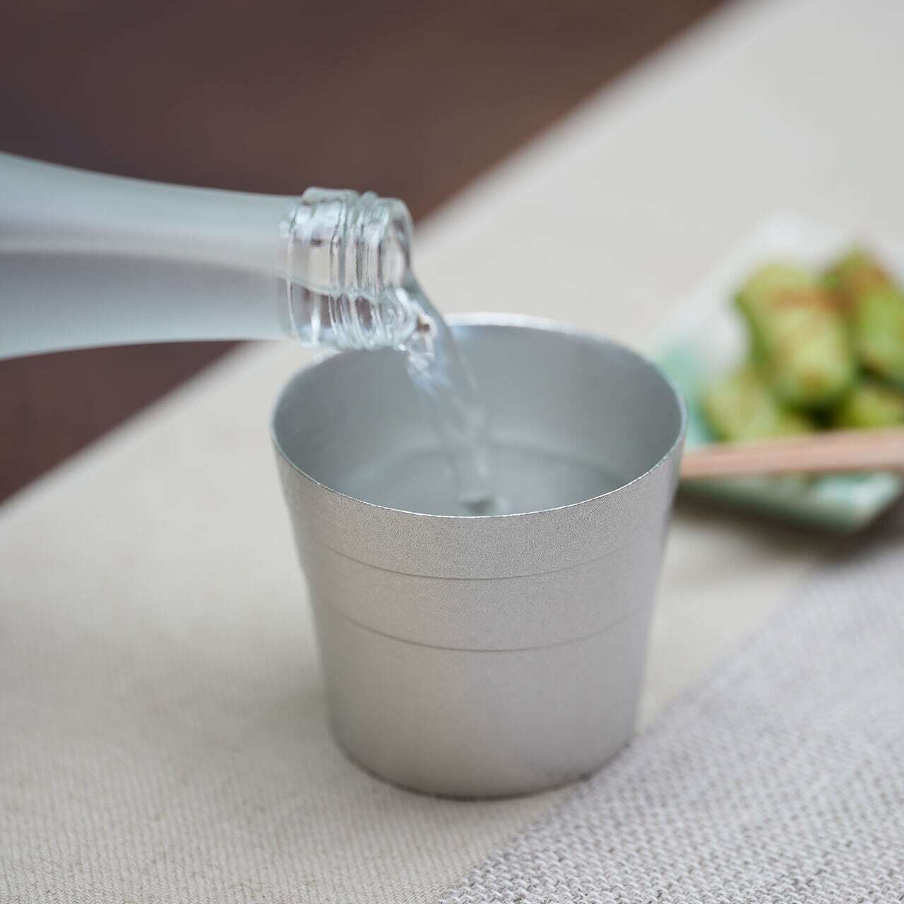 《錫（純度99.99%）の酒器・そば猪口》静波そば猪口｜銀雅堂（ぎんがどう）