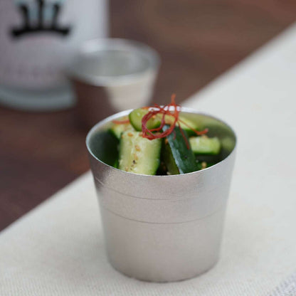 《錫（純度99.99%）の酒器・そば猪口》静波そば猪口｜銀雅堂（ぎんがどう）