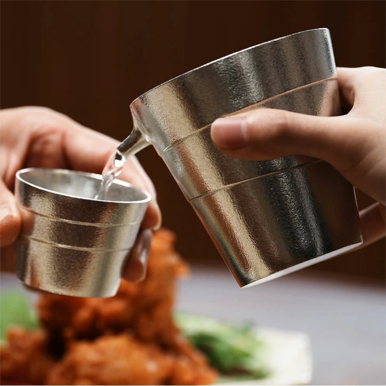 《錫（純度99.99%）の酒器・片口》静波片口｜銀雅堂（ぎんがどう）