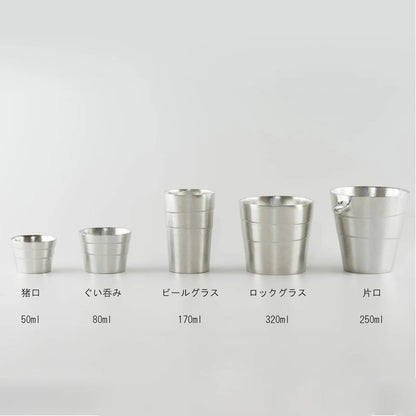《錫（純度99.99%）の酒器・ロックグラス》静波ロックグラス｜銀雅堂（ぎんがどう）