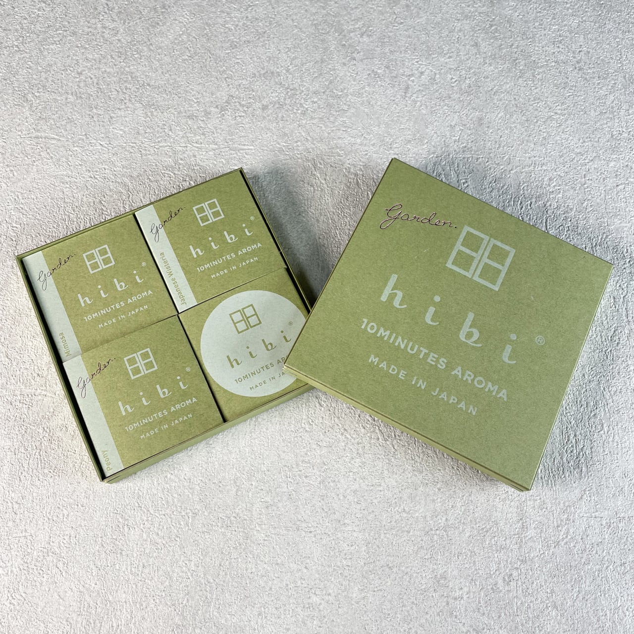 hibi 10MINUTES AROMA garden.《3種の香りギフトボックス》