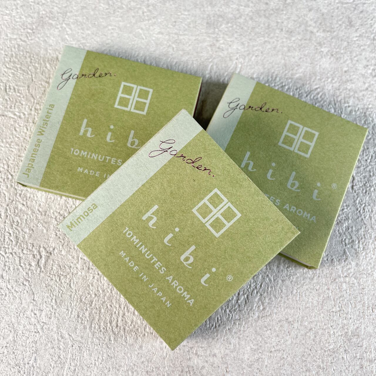 hibi 10MINUTES AROMA garden.《Japanese Wisteria（藤）レギュラーボックス 8本入り／専用マット付き》