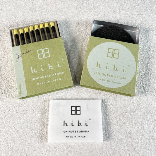 hibi 10MINUTES AROMA garden.《Mimosa（ミモザ）レギュラーボックス 8本入り／専用マット付き》