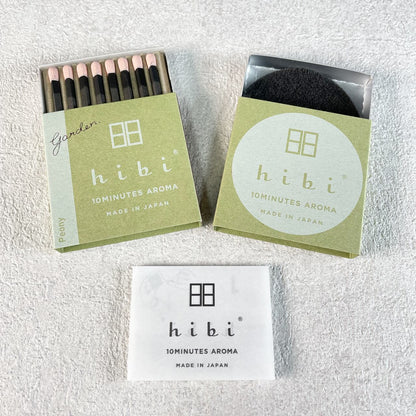 hibi 10MINUTES AROMA garden.《Peony（ピオニー）レギュラーボックス 8本入り／専用マット付き》