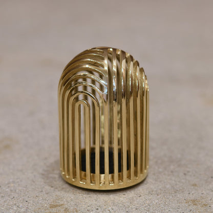 《a.278別注・真鍮製のコーン型香用香炉》老舗鋳物メーカによるロストワックス精密鋳造の透かしの技 CAGE A｜ifuki