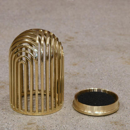 《a.278別注・真鍮製のコーン型香用香炉》老舗鋳物メーカによるロストワックス精密鋳造の透かしの技 CAGE A｜ifuki