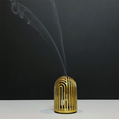 《a.278別注・真鍮製のコーン型香用香炉》老舗鋳物メーカによるロストワックス精密鋳造の透かしの技 CAGE A｜ifuki