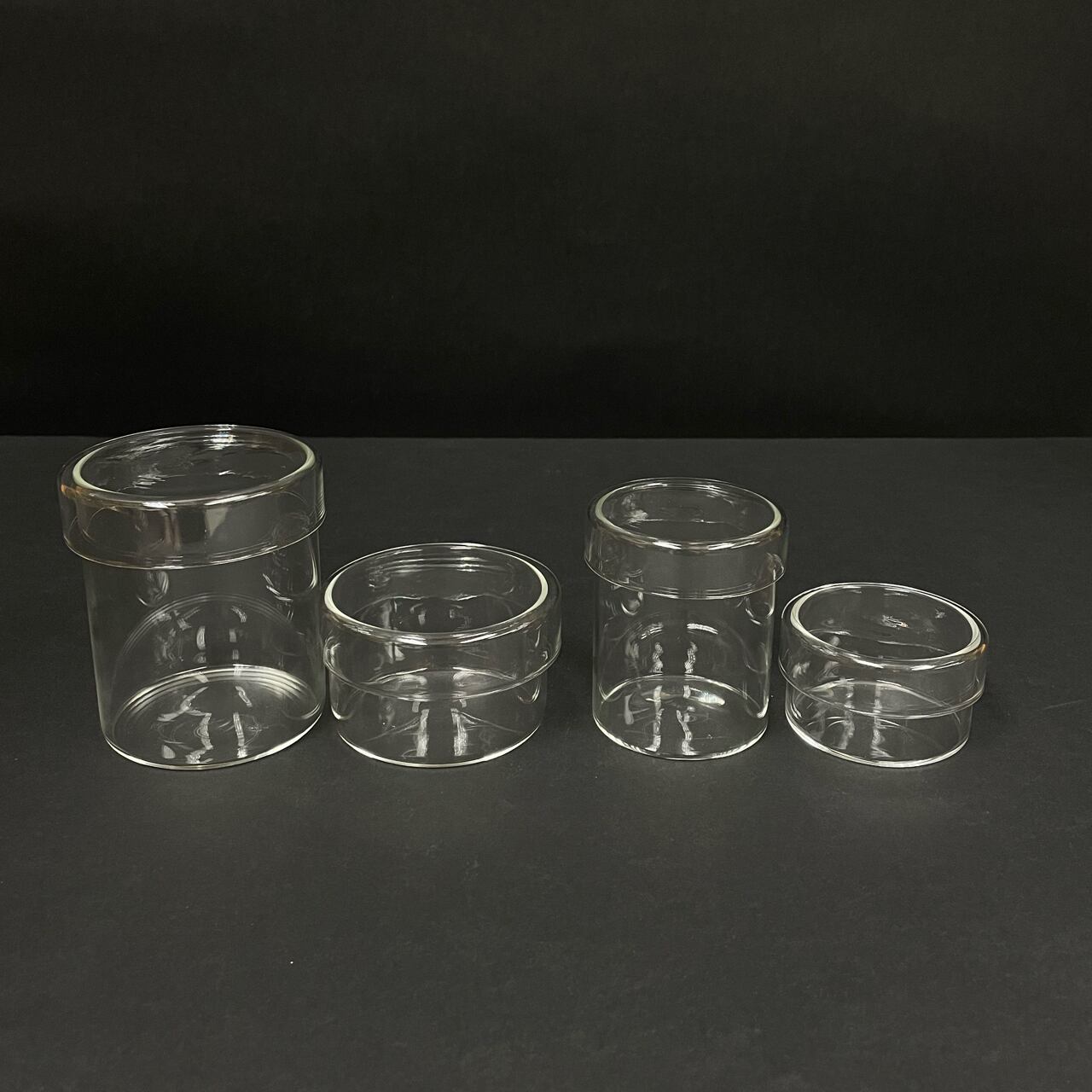 《耐熱ガラスの蓋つきポット》φ88×H53 | BOBCRAFT