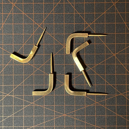 《真鍮のL字フック》BRASSプッシュピンLフック | Horn Please