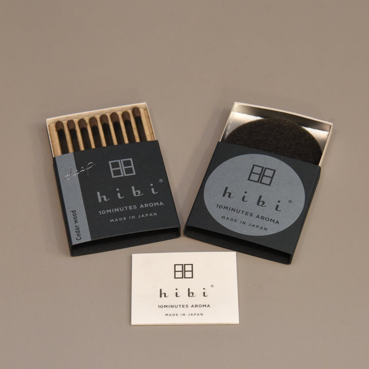 hibi 10MINUTES AROMA deep. Cedar wood（シダーウッド）レギュラーボックス8本入り／専用マット付き