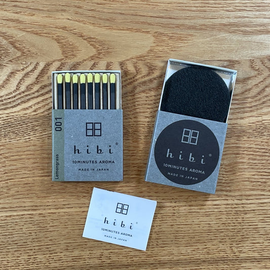 hibi 10MINUTES AROMA 001 レモングラス レギュラーボックス 8本入り／専用マット付き