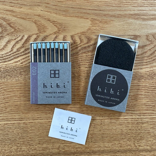 hibi 10MINUTES AROMA 002 ラベンダー レギュラーボックス 8本入り／専用マット付き