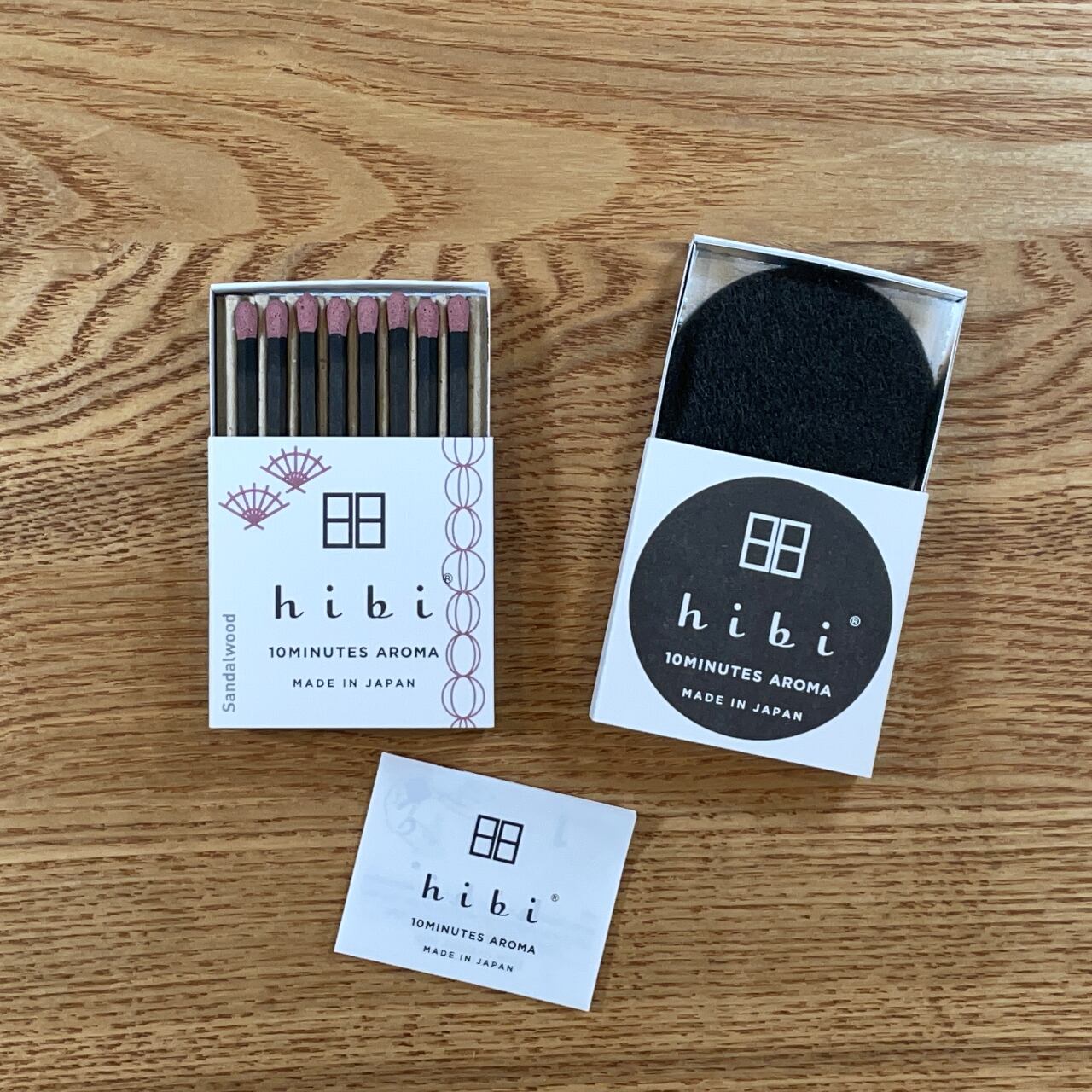hibi 10MINUTES AROMA 和の香り 白檀 レギュラーボックス 8本入り／専用マット付き