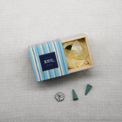 《定番・和のお香》茉莉花（ジャスミン）の香り（コーンタイプ）｜日本香堂 かゆらぎ