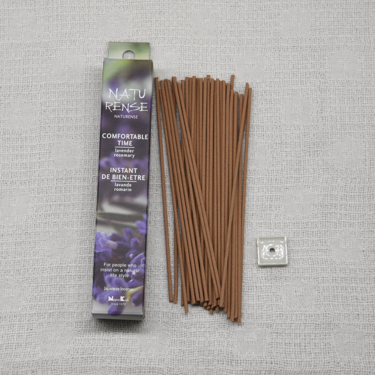 《天然素材のお香》コンフォータブルタイム（ラベンダー×ローズマリー） | 日本香堂 NATURENSE