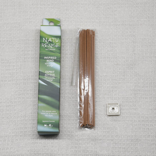《天然素材のお香》インスパイアーマインド（レモングラス×オレンジ） | 日本香堂 NATURENSE