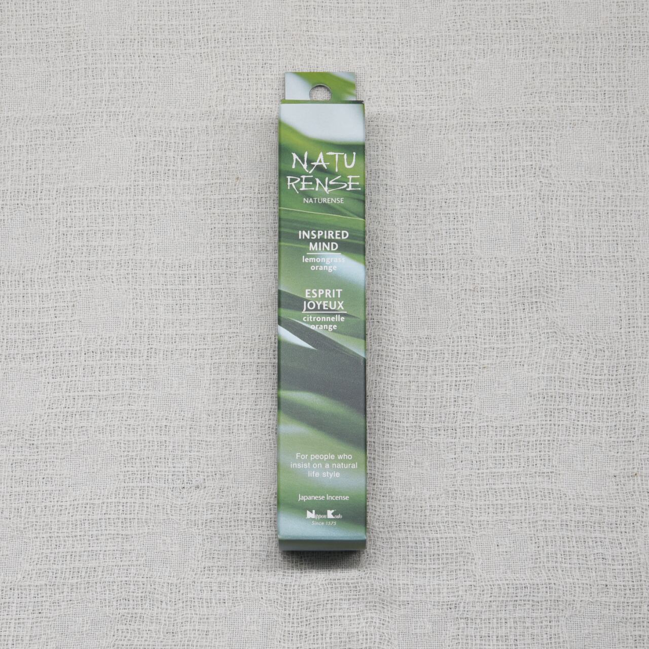 《天然素材のお香》インスパイアーマインド（レモングラス×オレンジ） | 日本香堂 NATURENSE