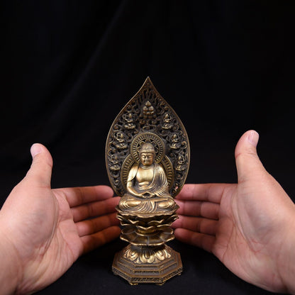 《鋳物製仏像》釈迦如来座像