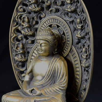 《鋳物製仏像》釈迦如来座像