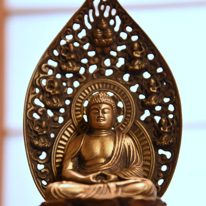 《鋳物製仏像》釈迦如来座像